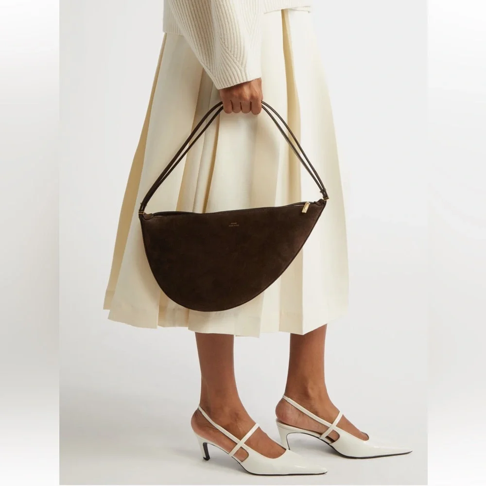 Toteme Suede Sooped Sling Bag, Pepper